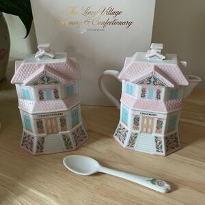 NEW IN BOX - Vintage 1991 Lenox Spice Village Creamery & Confectionary Set